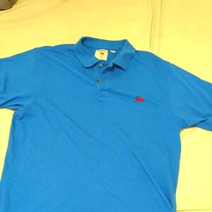 Men's Blue Perlis polo shirt with crawfish logo